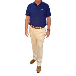 NEW BROOKWOOD men's linen blend pants in off white